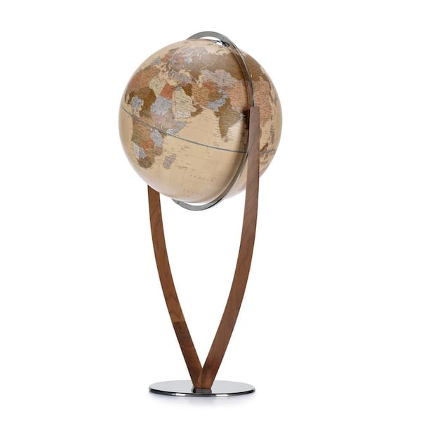 Versus 51 in. x 24 in. Diameter Antique Apricot Floor Globe