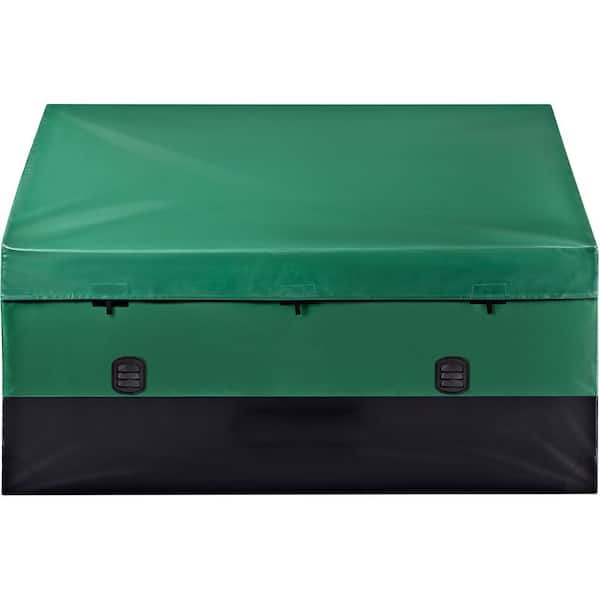 150 Gallon Outdoor Storage Box, Waterproof PE Tarpaulin Deck Box, Patio Garden Organizer