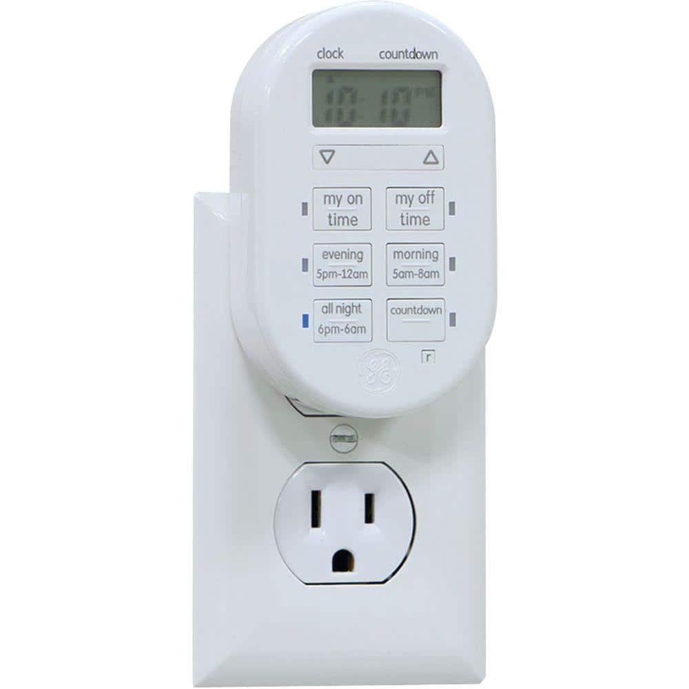 GE Mytouchsmart Indoor Plug-In Digital Timer 26892 - The Home Depot