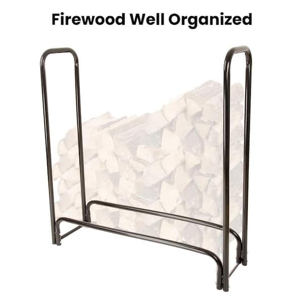 Pure Garden 4 ft. Firewood Log Rack