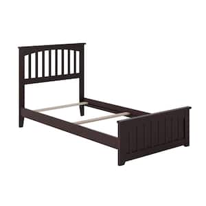 Mission Espresso Twin XL Traditional Bed with Matching Foot Board