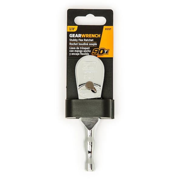 GEARWRENCH 3/8 in. Drive 90-Tooth Stubby Flex Head Teardrop