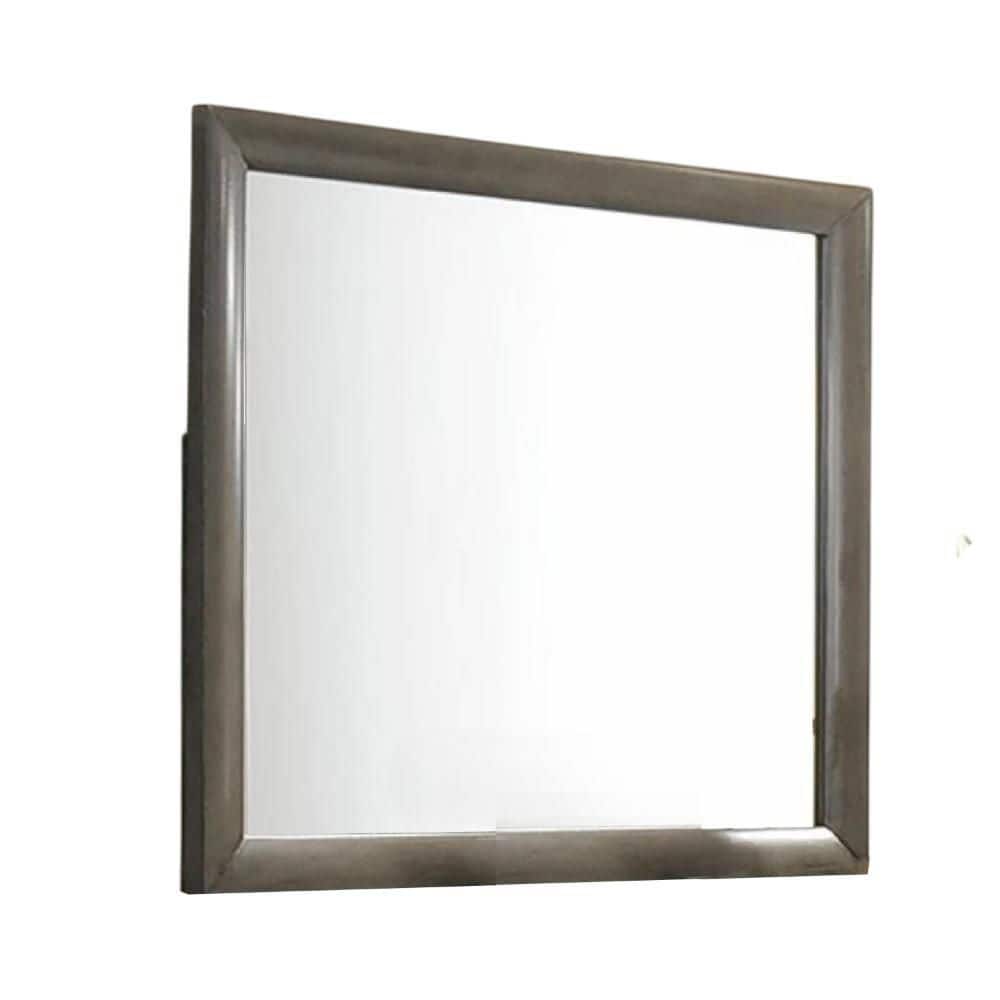 Simo Gray 39.5 in. W x 35 in. H Rectangle Wood Framed Mirror price history on PriceWatchPro