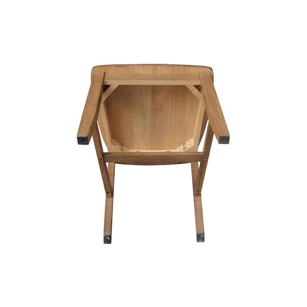 International Concepts Gladys Hickory Solid Wood Dining Chair Set