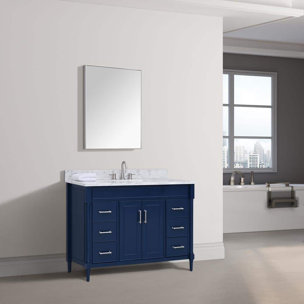 Selene 49'' Navy Blue Freestanding Single Bathroom Vanity