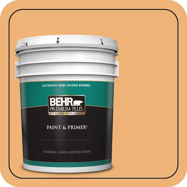 BEHR PREMIUM PLUS 5 gal. #290D-4 Arizona Semi-Gloss Enamel Exterior Paint & Primer