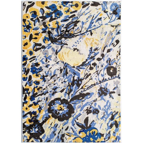 Rugs America Valentina Blue Honey Blue Area Rug - 2 X 4