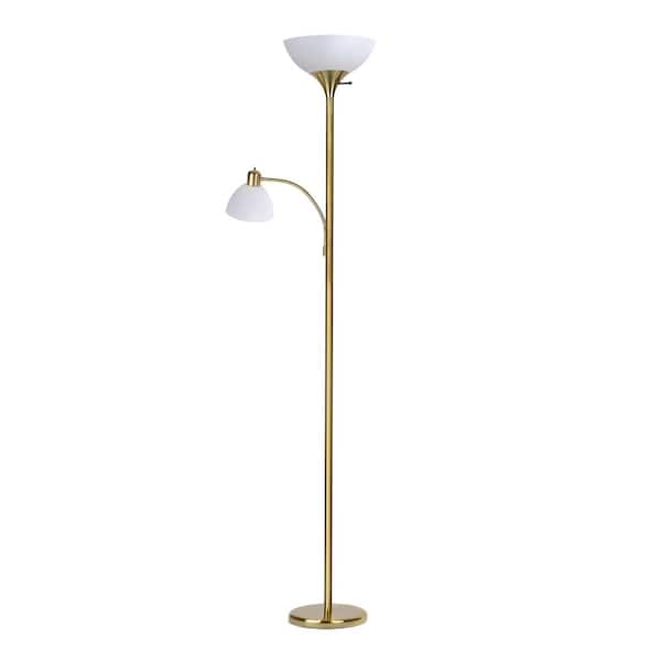 Brightech Sky Dome Plus 72 in. Antique Brass Industrial 2-Light 3