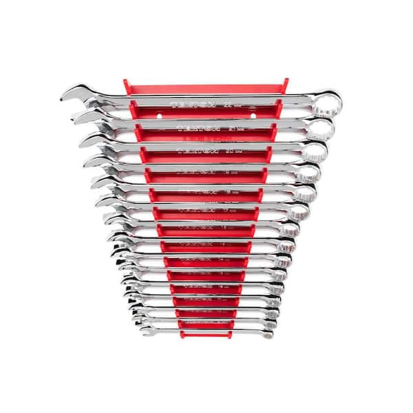 TEKTON Combination Wrench Set, 15-Piece (8-22 mm) - Rack WCB92207 - The ...