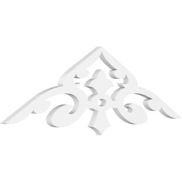 Ekena Millwork 1 in. x 36 in. x 10-1/2 in. (7/12) Pitch Whitman Gable Pediment Architectural Grade PVC Moulding