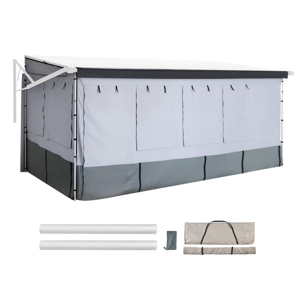 280ShelterEasyPole＆ShelterWINDOWCOVER SKYSHALO RV Awning Sun Shade Room, Compatible with 18-19 ft