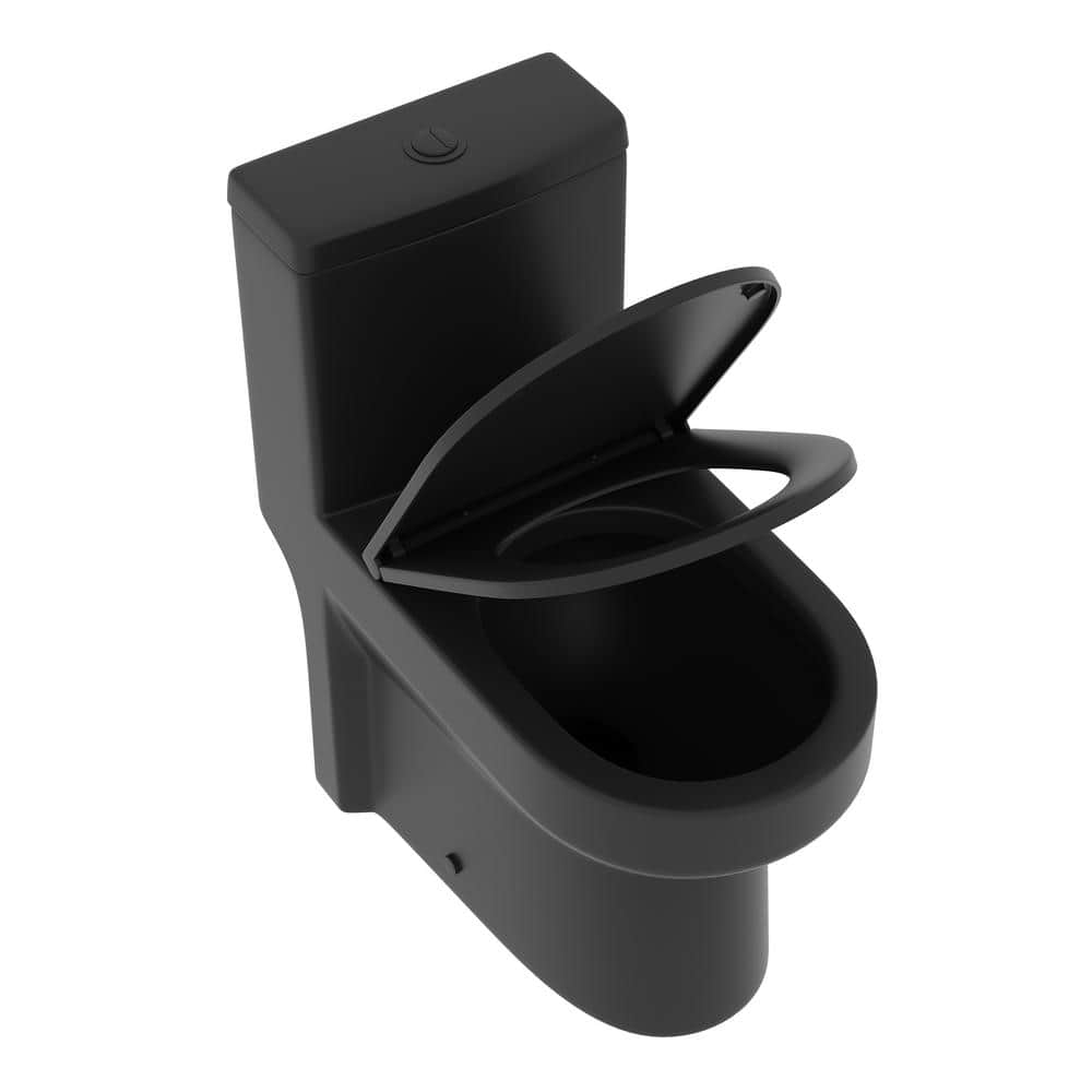 Matte Black Elongated Dual Flush High Efficiency Toilet