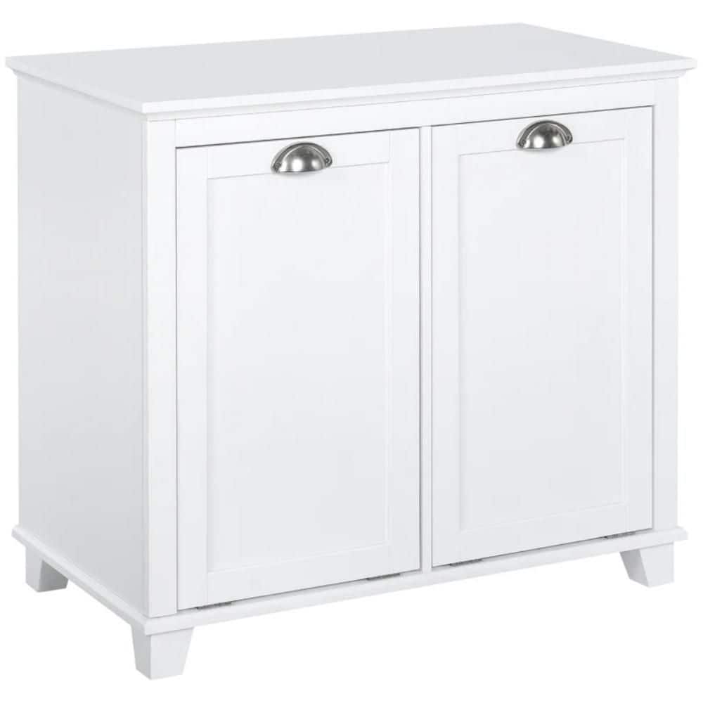 White 27.5 in. Accent Cabinet Office Storage Cabinet with 2 Shelves and Enclosed Cabinets