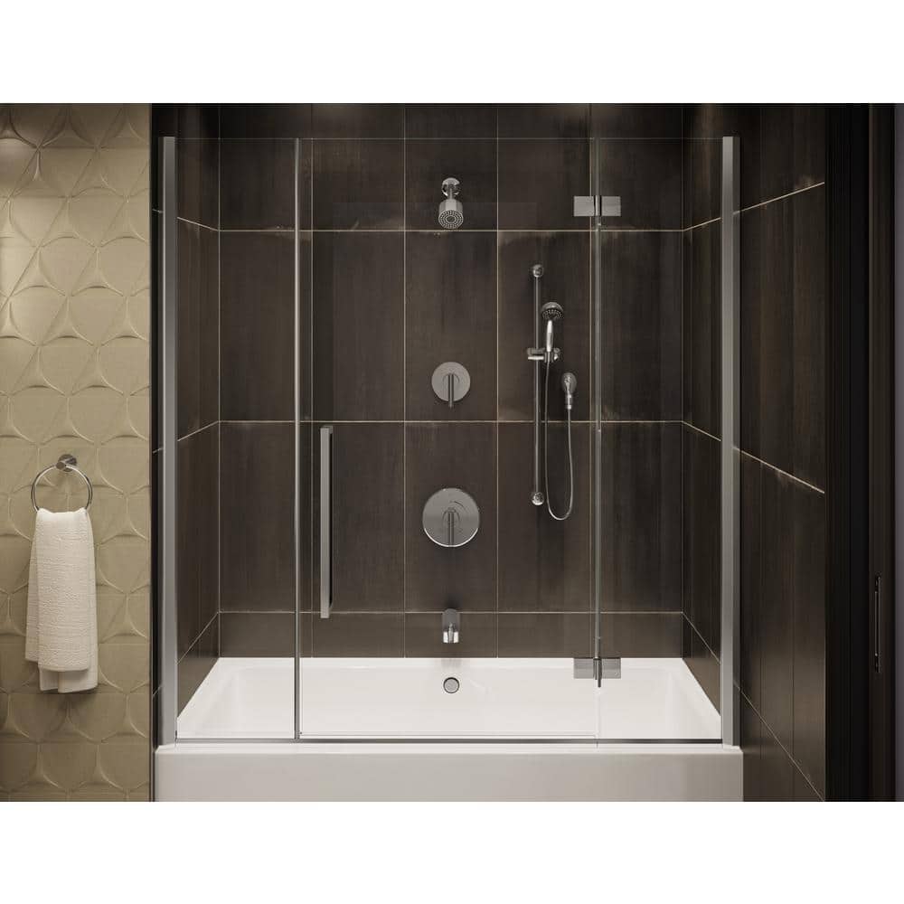 Polished Chrome Wall Mounted Tub Spout with Diverter