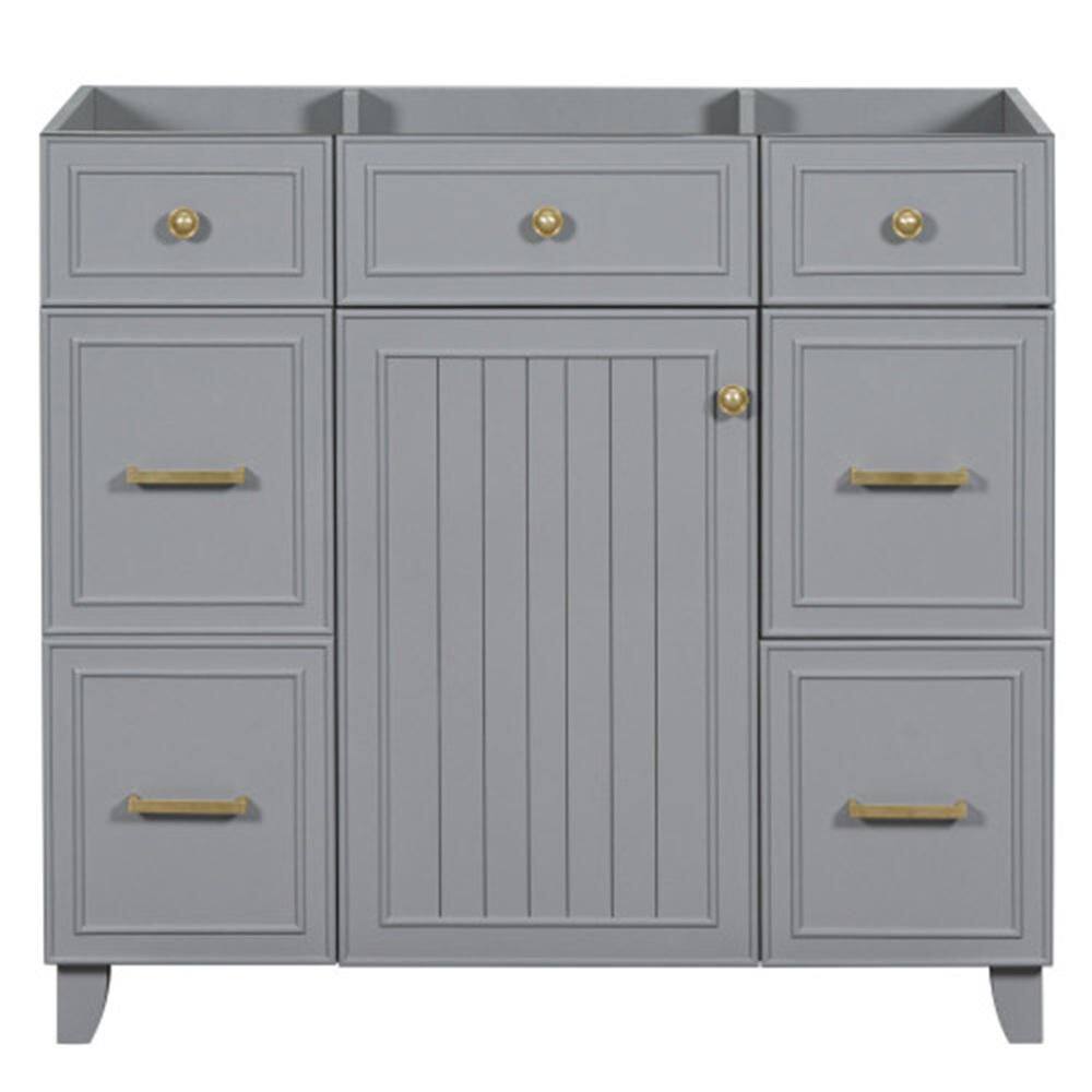 36 in. W x 16.65 in. D x 33.3 in. H, Bath Vanity Cabinet without Top in Gra
