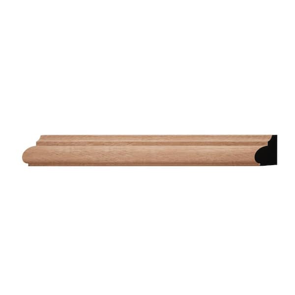 Ekena Millwork WM1207 0.69 in. D x 0.88 in. W x 6 in. L Wood (Sapele) Baseboard Moulding Sample
