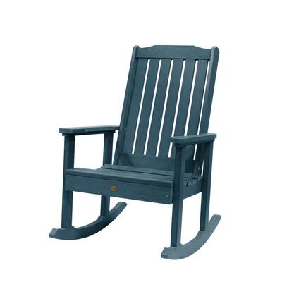 Lehigh Nantucket Blue Recycled Plastic Outdoor Rocking Chair