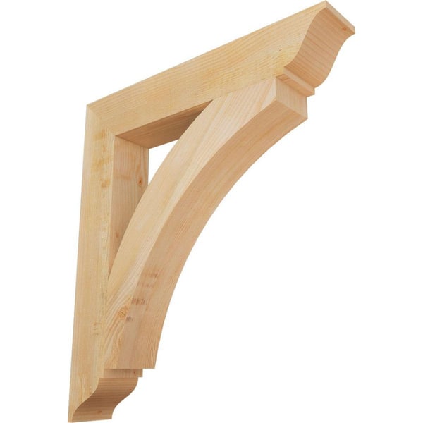 Ekena Millwork 6 in. x 40 in. x 36 in. Douglas Fir Thorton Traditional Rough Sawn Bracket