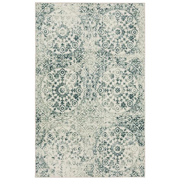 Mohawk Home Juniper Navy 9 ft. x 12 ft. Medallion Area Rug