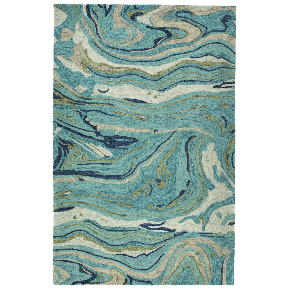 Kaleen Marble Teal 5 ft. x 8 ft. Area Rug MBL03-91-579 - The Home Depot