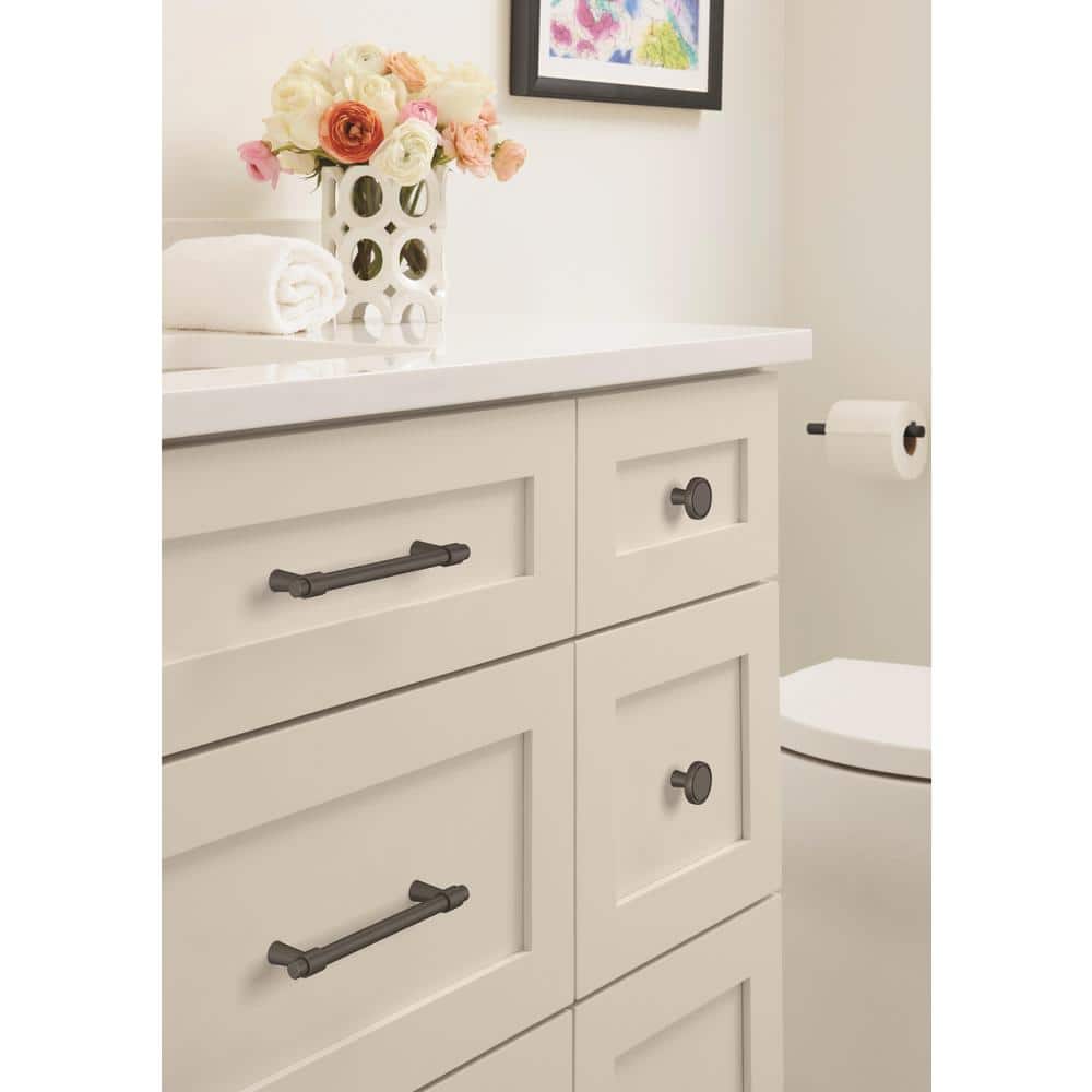 Matte Black Modern 5-1/16" Cabinet Drawer Pull with Mounting Hardware
