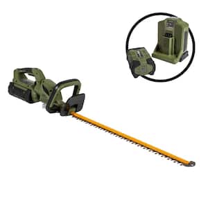 62V Brushless 25in. Cordless Battery Push start Hedge Trimmer with Rotating Handle and 2.5 Ah Batter and Rapid Charger