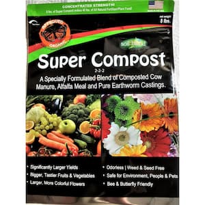 Super Compost 8 lbs. Concentrated 8 lbs. Bag makes 40 lbs. Organic Planting Mix, Plant Food and Soil Amendment