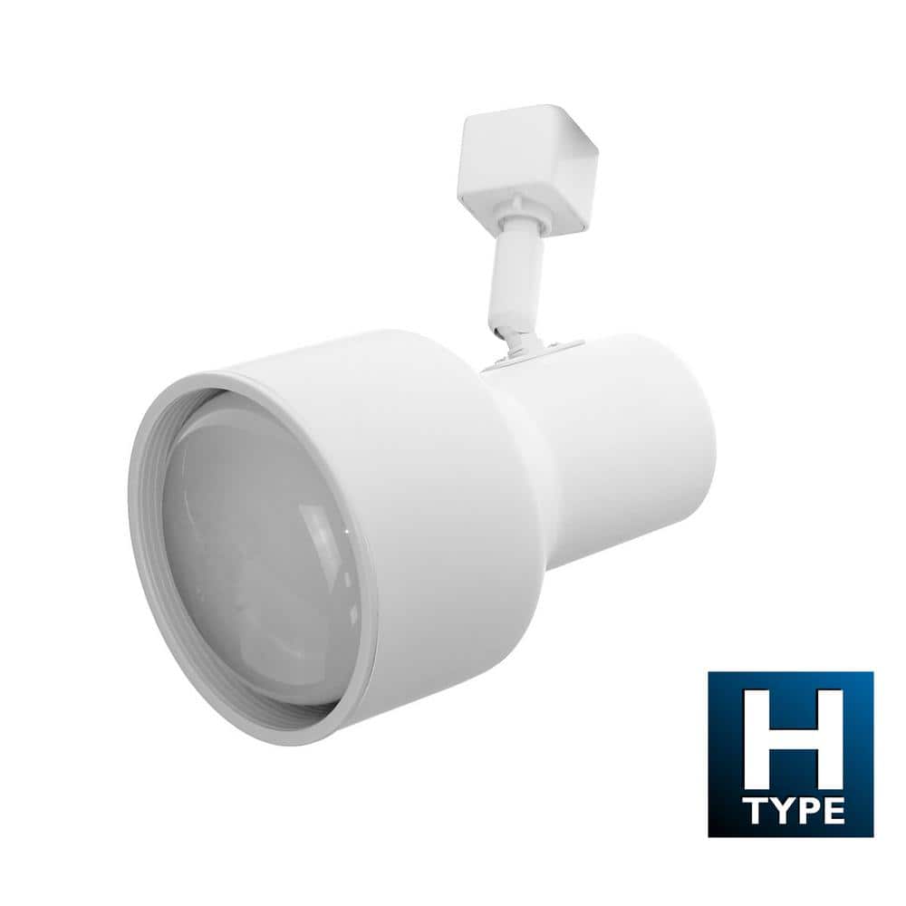 White 4-Foot Adjustable Track Lighting Kit with Step Heads
