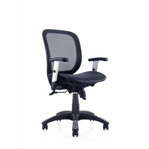 25.4 in. Width Big and Tall Black Mesh Ergonomic Chair with Wheels