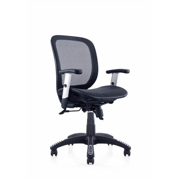 ErgoMax 25.4 in. Width Big and Tall Black Mesh Ergonomic Chair with Wheels