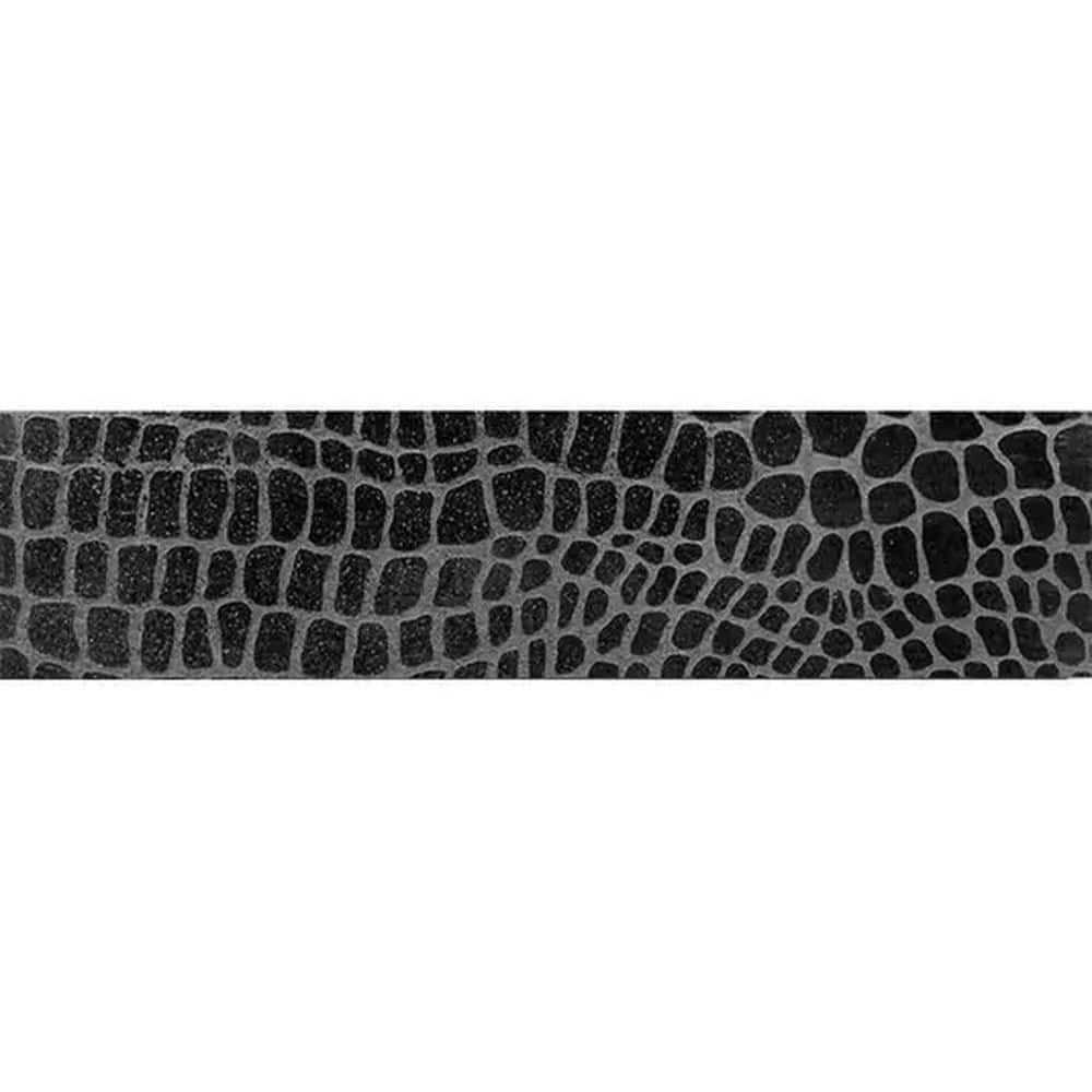 Artisana 3 x 6 in. Eastern Black Textured Etched Reptille Elongated Marble Subway Tile Sample price history on PriceWatchPro