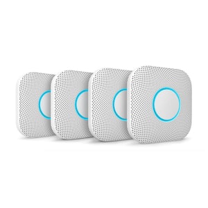 Nest Protect - Smoke Alarm and Carbon Monoxide Detector - Battery Operated - 4 Pack