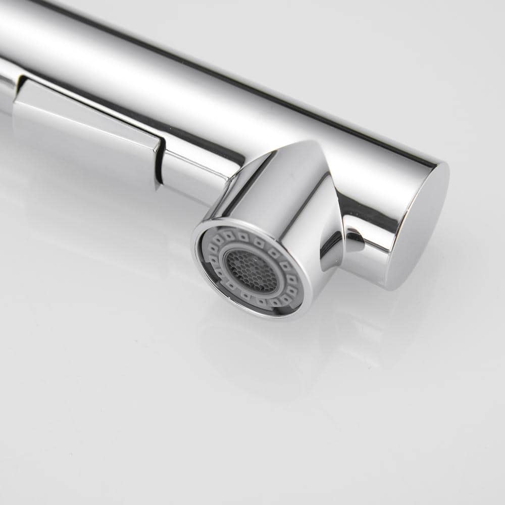 Polished Chrome Single Handle Pull-Out Spray Kitchen Faucet