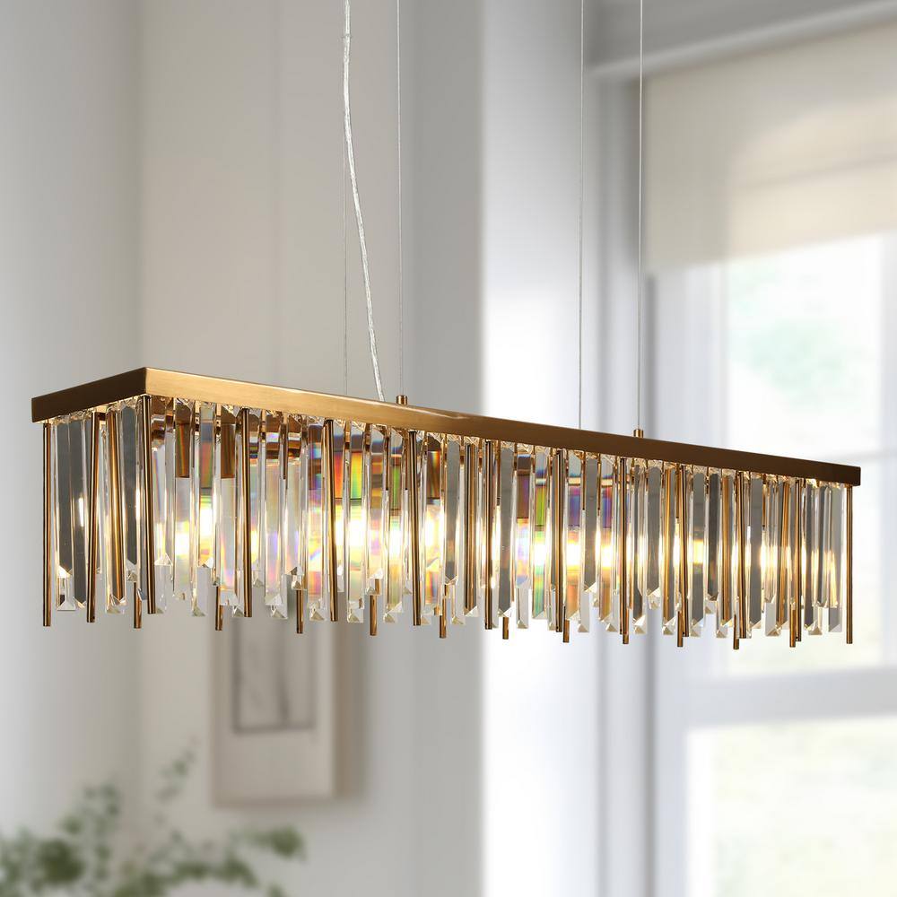 Athean 7-Light Plating Brass Crystal Island Chandelier with No Bulb Included price history on PriceWatchPro
