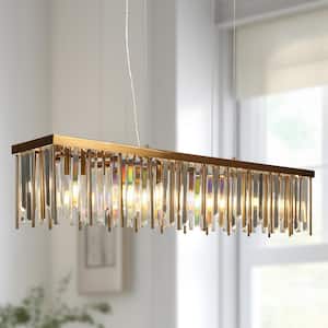 Athean 7-Light Plating Brass Crystal Island Chandelier with No Bulb Included