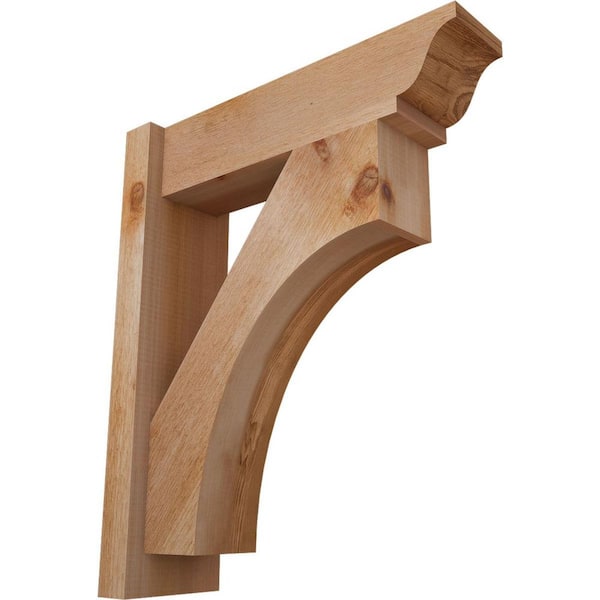 Ekena Millwork 6 in. x 24 in. x 20 in. Western Red Cedar Westlake Traditional Rough Sawn Outlooker