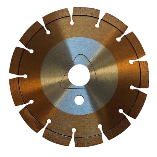 6.375 in. Green Concrete Segmented Rim Diamond Saw Blade for Early Entry Cutting - Hard Bond