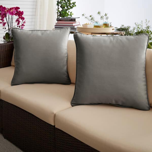 Indoor/Outdoor Toss Pillows - Gray, Sunbrella | The Company Store