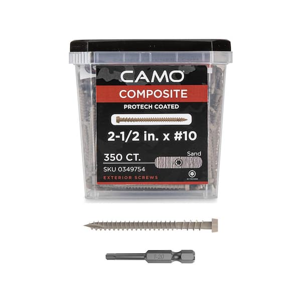 CAMO #10 2-1/2 in. Sand Star Drive Trim-Head Composite Deck Screw (350-Count)