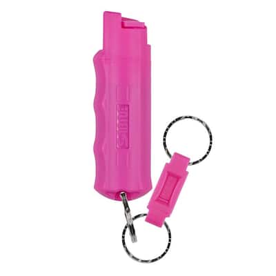 Pink Key Case Pepper Spray with Quick Release