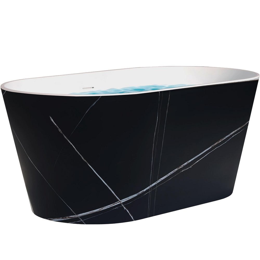 59.8 in. Fiberglass Freestanding Flat-bottom Double Ended Non-Whirlpool soa