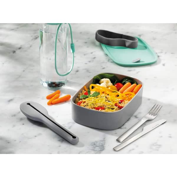 BergHOFF Graphite Stainless Steel 3PC Utensil Set with Silicone Cover, Recycled Material