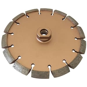 7 in. Crack Chaser Blade for Concrete and Asphalt Repair - 3/8 in. Crack Width - 5/8 in. Threaded Arbor