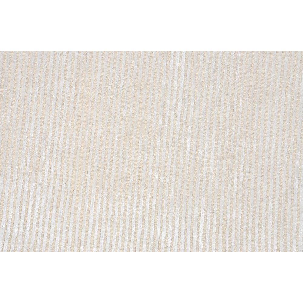 Hand-Tufted Beige Wool and Viscose Rectangular Area Rug