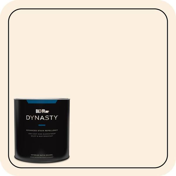 BEHR DYNASTY 1 qt. #PWN-40 Elegant Ivory Satin Enamel Interior Stain-Blocking Paint and Primer