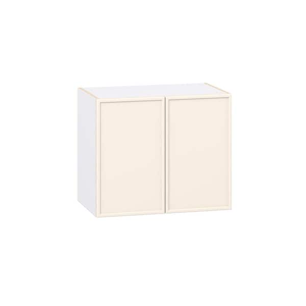 J COLLECTION Fairview 24 in. W x 14 in. D x 20 in. H Assembled Slim Shaker Wall Kitchen Cabinet in Washed Linen