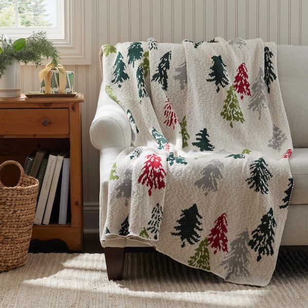 Company Cotton Holiday Knit Throw Blanket