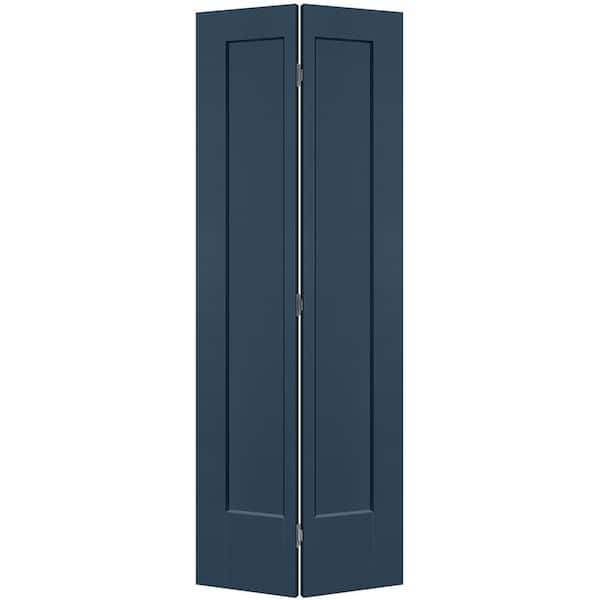 30 in. x 80 in. 1-Panel Lincoln Park Hollow Core Night Tide Molded Composite Bi-Fold Door