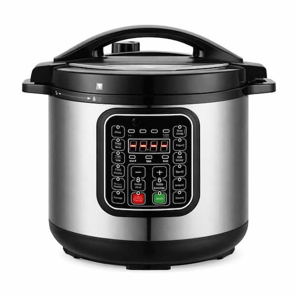 8 qt. Stainless Steel Electric Pressure Cooker with 14 Cooking Modes, LED Display, Slow Cook, Steamer, Food Warmer