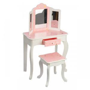 Fantasy Fields Fashion Twinkle Star Prints Gisele Play Vanity Set in Pink/White